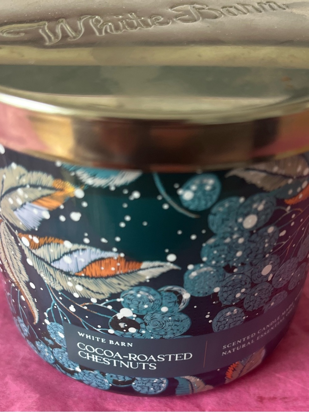 White Barn Cocoa-Roasted Chestnuts Scented Candle — Burned a few times